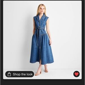 (Sold) Jenee Naylor Future Collective Sleeveless Denim Dress Size 12